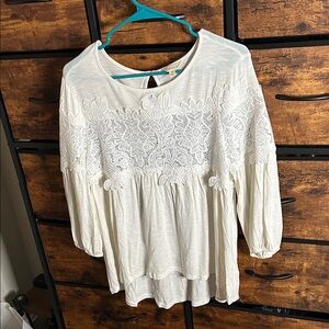 Adiva Cream Lace Blouse